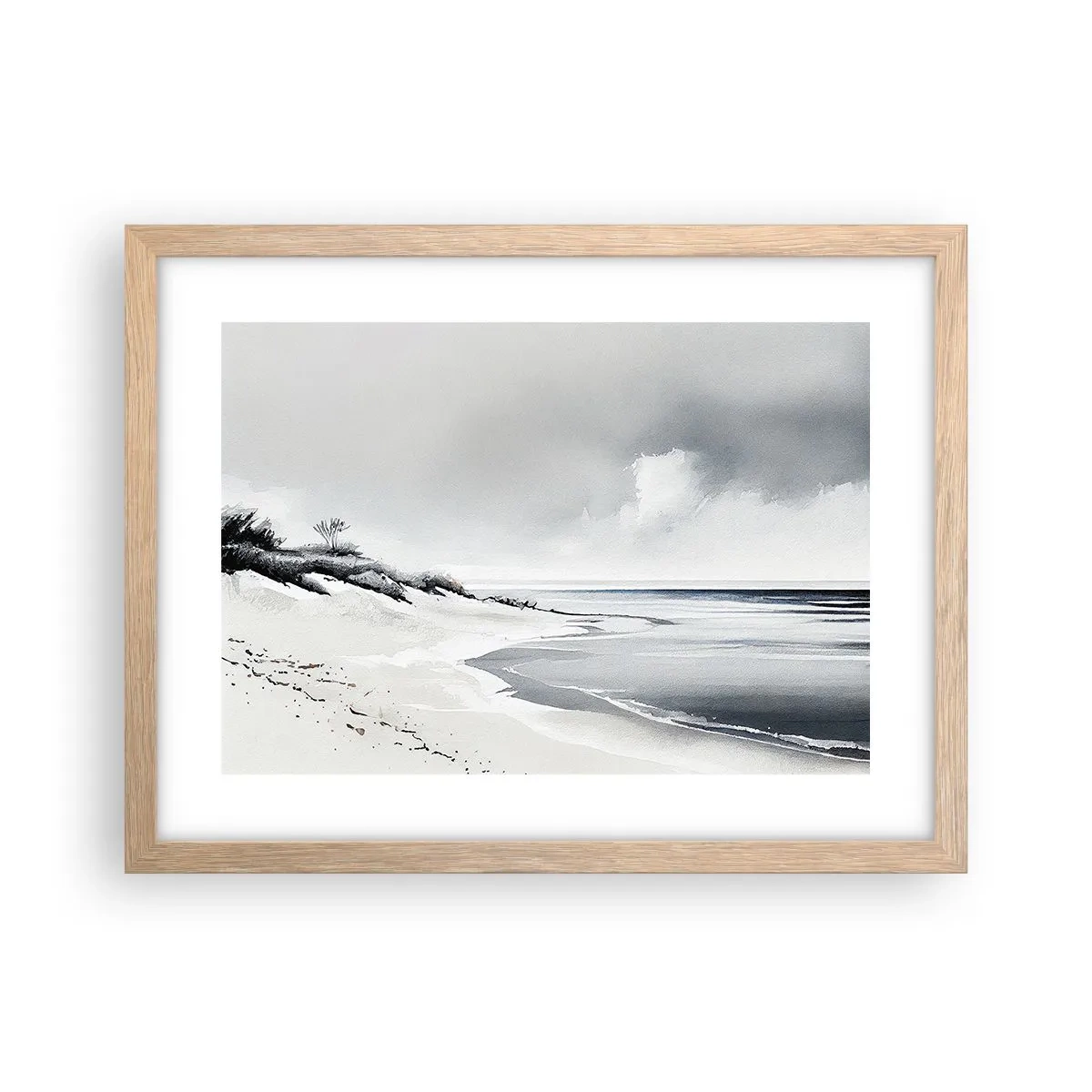 Affiche dans un chêne clair - Poster - Ensemble depuis toujours - 40x30 cm