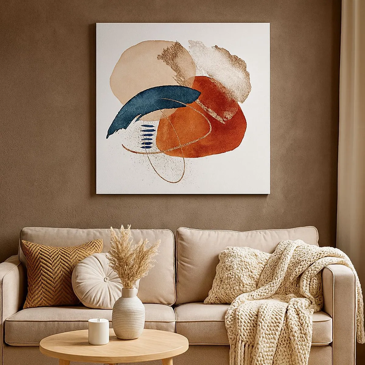 Impression sur toile - Image sur toile - Composition ovale - 30x30 cm