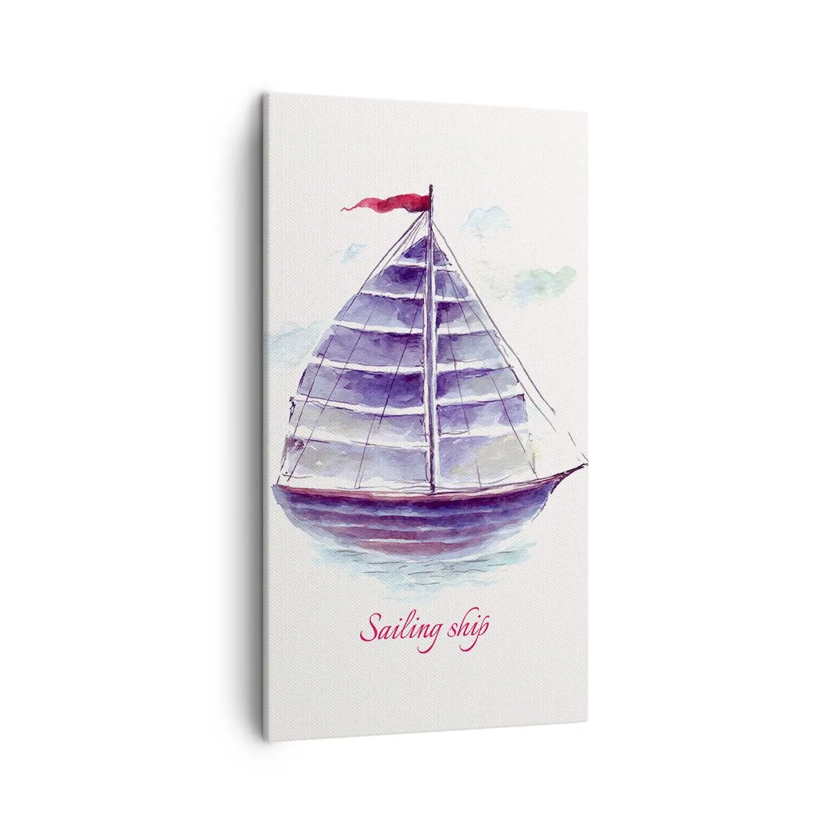 Impression sur toile - Image sur toile - Plein de voiles et d’eau calme - 45x80 cm