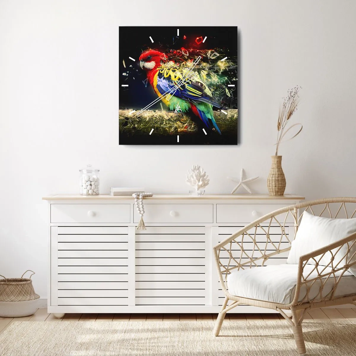 Horloge murale - Pendule murale - Messager d'éclat - 30x30 cm