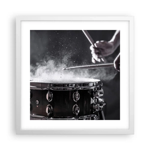 Affiche dans un cadre blanc - Poster - Tempo de la musique - 40x40 cm