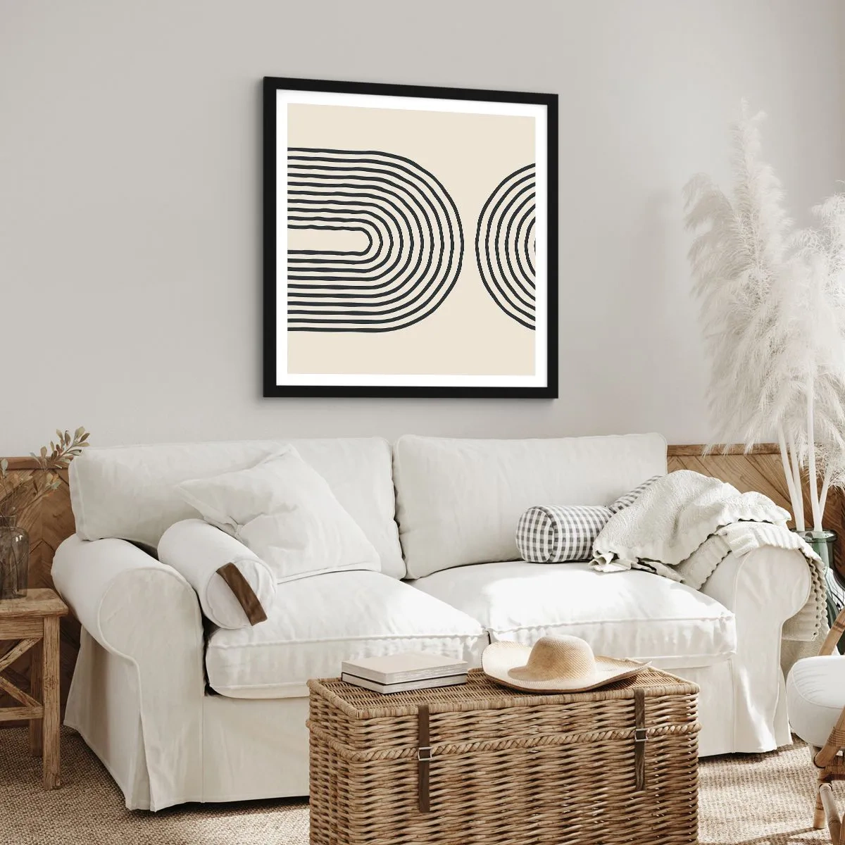 Affiche dans un cadre noir - Poster - Dans un instant... - 50x50 cm