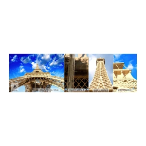 Échantillon De Papier Peint Standard Eco - Atteindre le ciel et les nuages - Ville, Paris, tour Eiffel - 100x30 cm