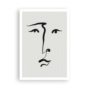 Affiche - Poster - Portrait avec une seule ligne - 70x100 cm