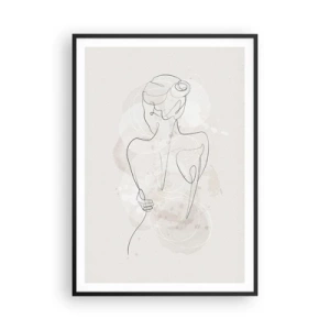 Affiche dans un cadre noir - Poster - Comme un instrument sensible - 70x100 cm