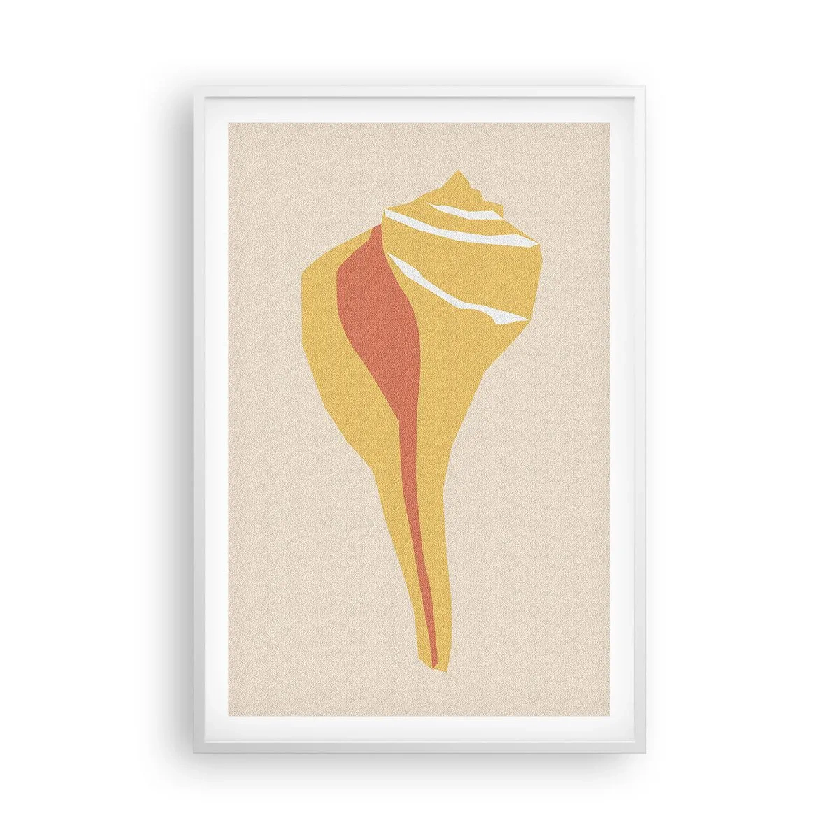 Affiche dans un cadre blanc - Poster - Abstraction organique – croissance - 61x91 cm