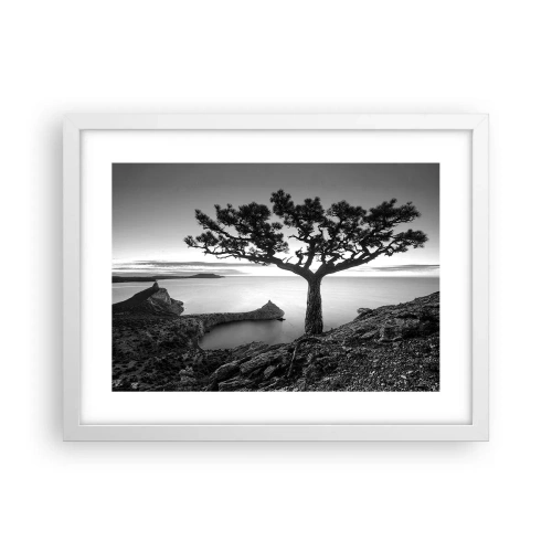 Affiche dans un cadre blanc - Poster - Paix jusqu'à l'horizon - 40x30 cm