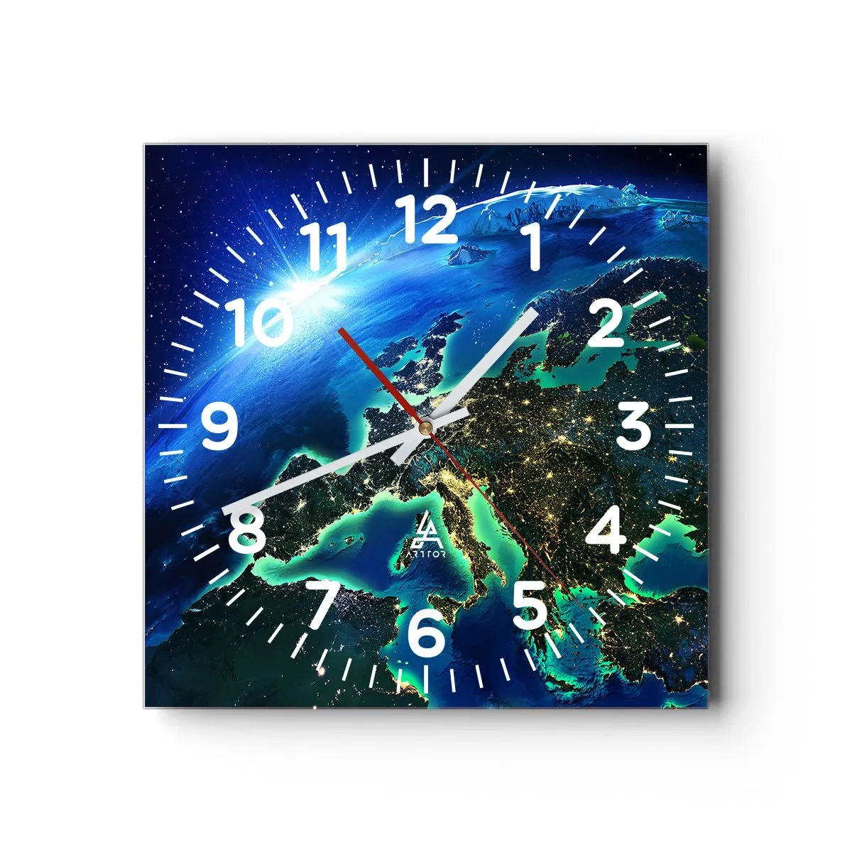 Horloge murale - Pendule murale - Europe pétillante - 40x40 cm
