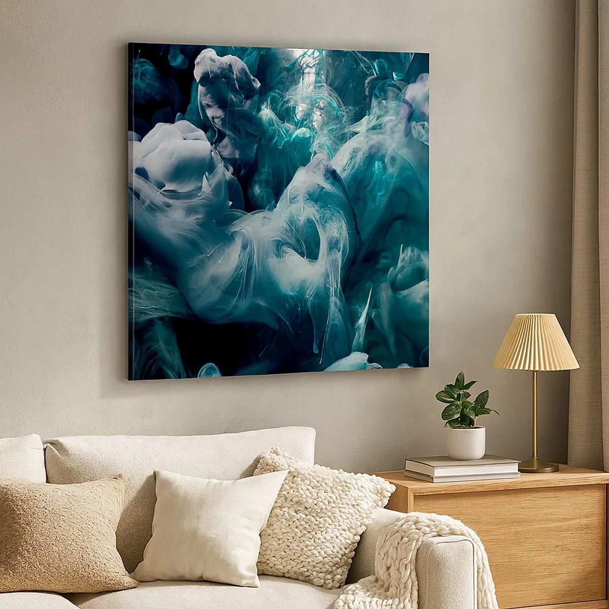 Impression sur toile - Image sur toile - Mouvement des couleurs - 30x30 cm