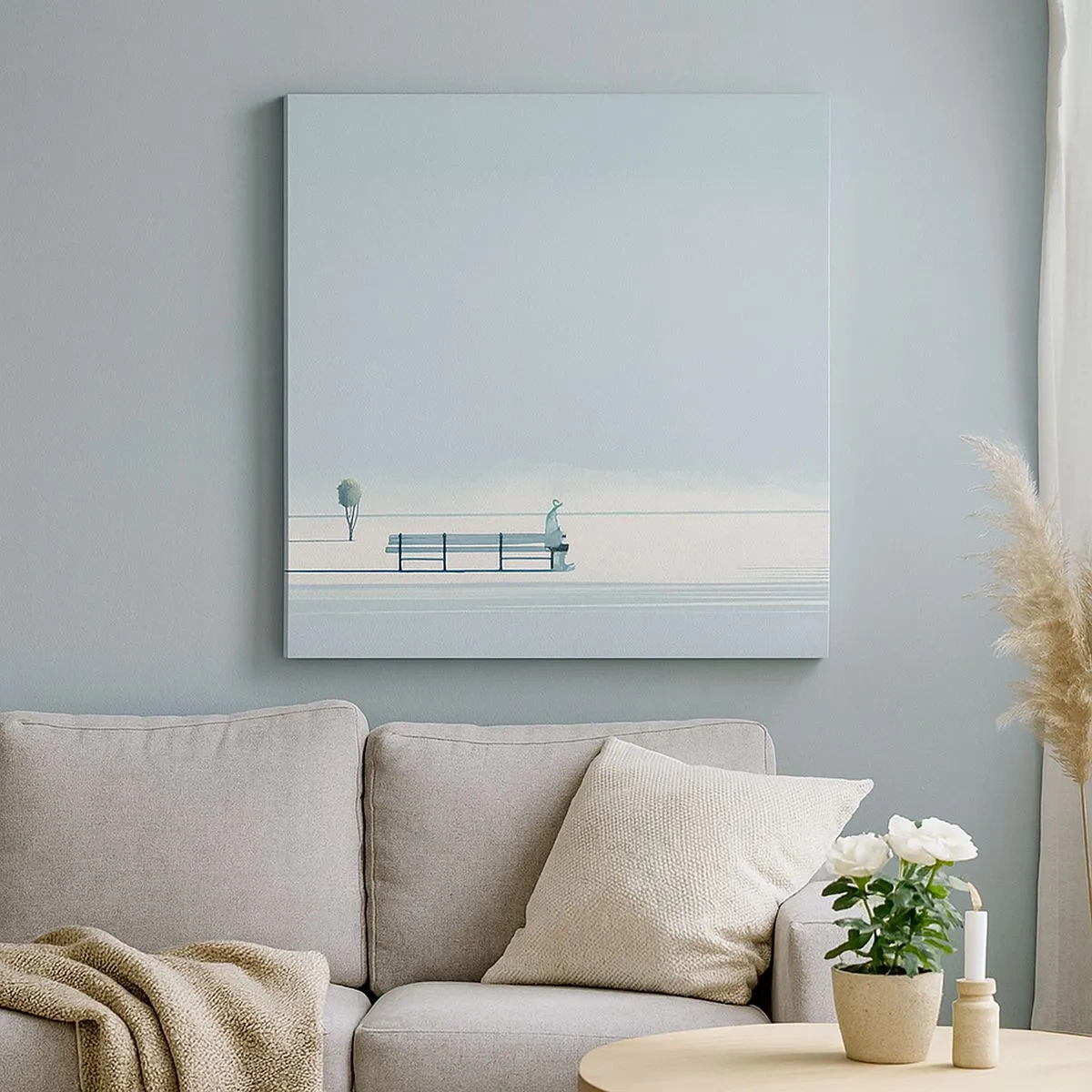 Impression sur toile - Image sur toile - Oui, j'attends. - 30x30 cm