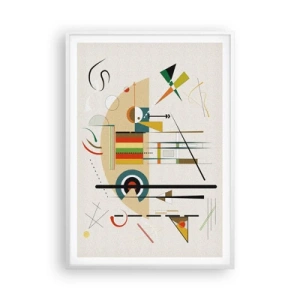 Affiche dans un cadre blanc - Poster - Et le monde s’amuse - 70x100 cm