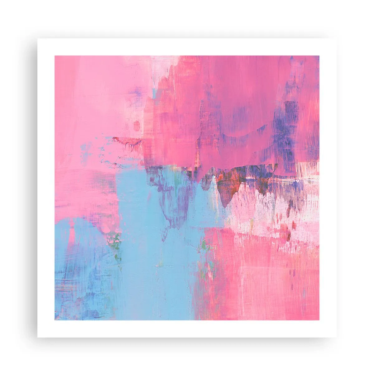 Affiche - Poster - Du rose, du bleu et une pincée de lumière - 60x60 cm