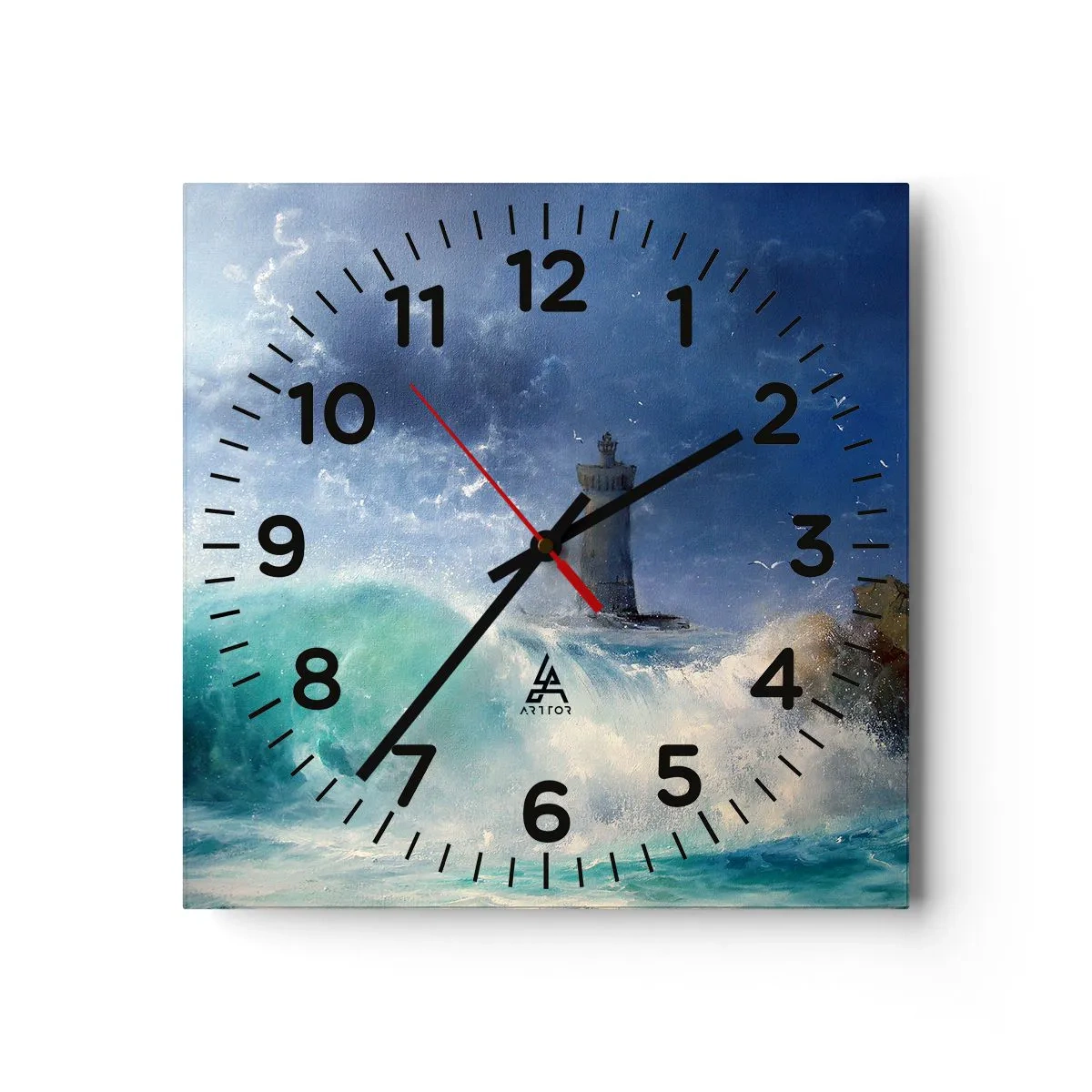Horloge murale - Pendule murale - En garde contre les éléments - 30x30 cm
