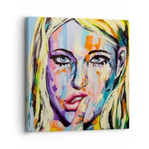 Impression sur toile - Image sur toile - Regarde-la droit dans les yeux - 30x30 cm