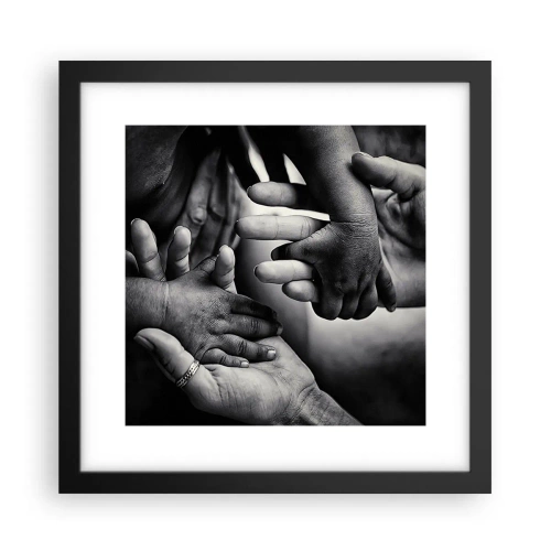 Affiche dans un cadre noir - Poster - Être humain - 30x30 cm