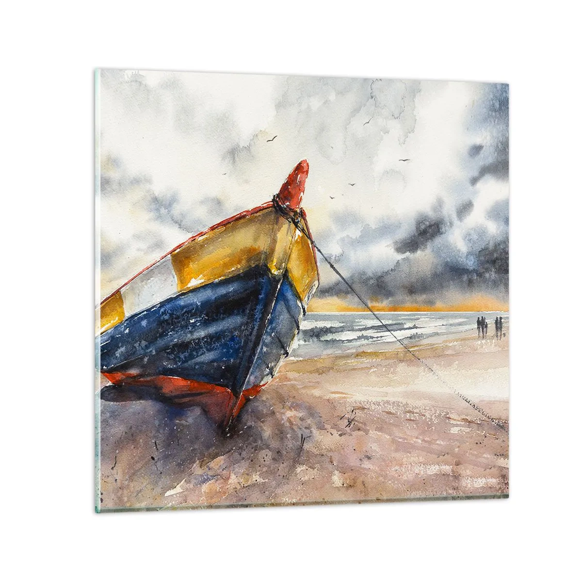 Impression sur verre - Image sur verre - Repos sur le rivage - 40x40 cm
