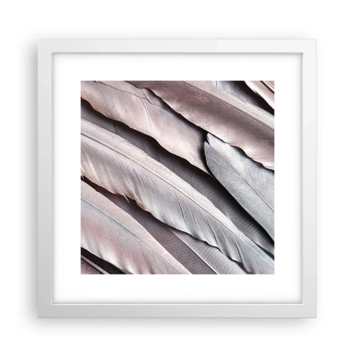Affiche dans un cadre blanc - Poster - En argent rose - 30x30 cm