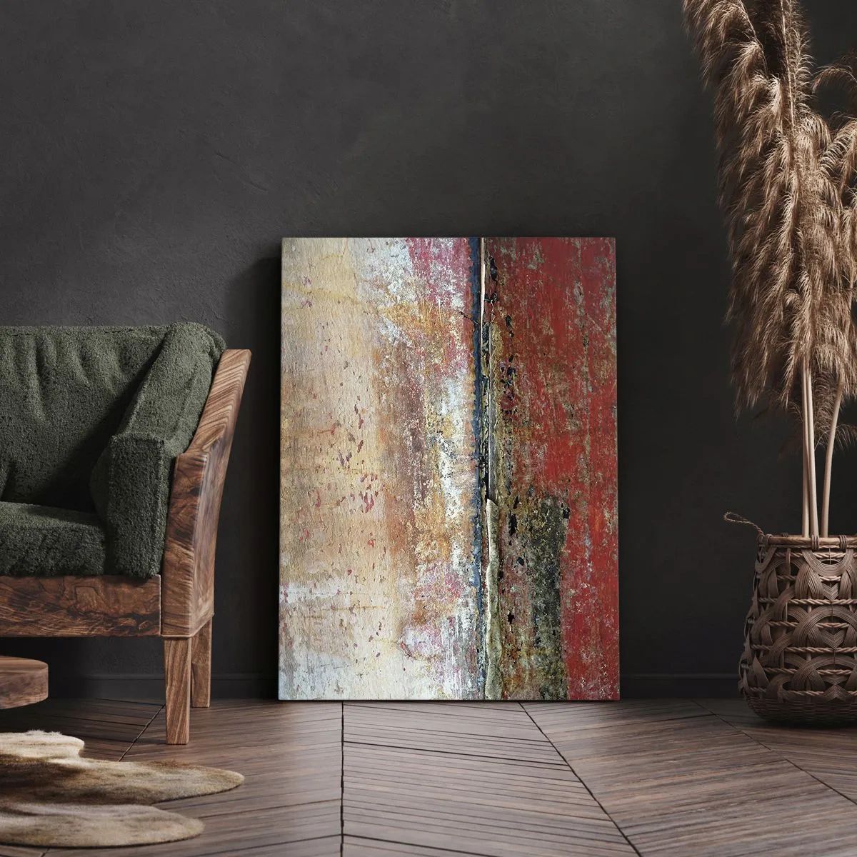 Impression sur toile - Image sur toile - Une composition abstraite inspirée de la mer et de la nature. - 50x70cm - C'est peut-être la mer - Décoration murale moderne pour le salon et la chambre ARTTOR