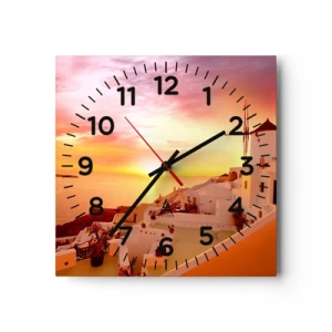 Horloge murale - Pendule murale - Fondre en blanc et or - 40x40 cm