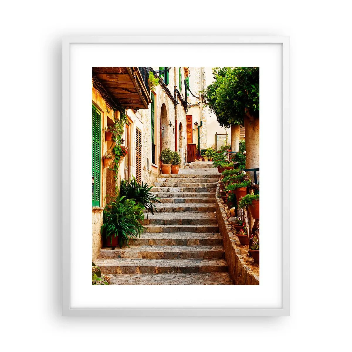 Affiche dans un cadre blanc - Poster - Le charme des vacances espagnoles - 40x50 cm