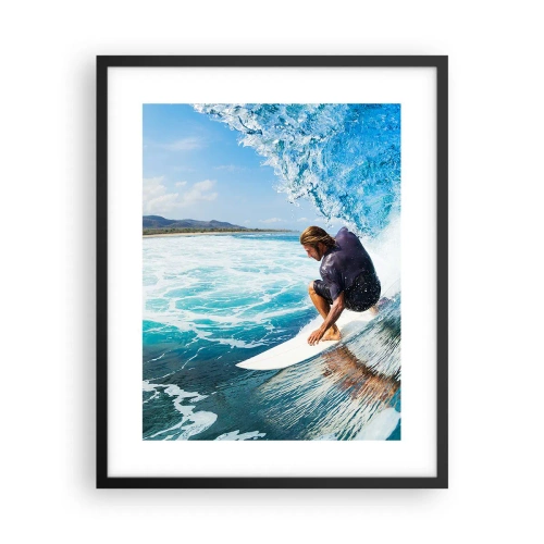 Affiche dans un cadre noir - Poster - Danse avec les vagues - 40x50 cm