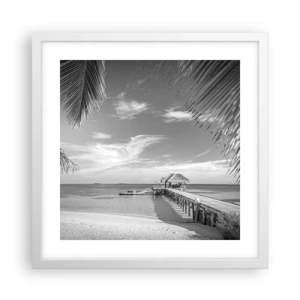 Affiche dans un cadre blanc - Poster - Souvenirs ou rêve? - 40x40 cm