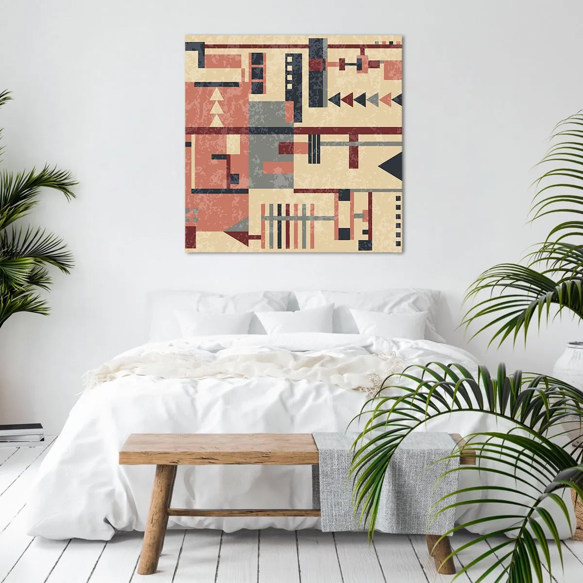 Impression sur toile - Image sur toile - Une combinaison de verticaux et d'horizontaux - 70x70 cm