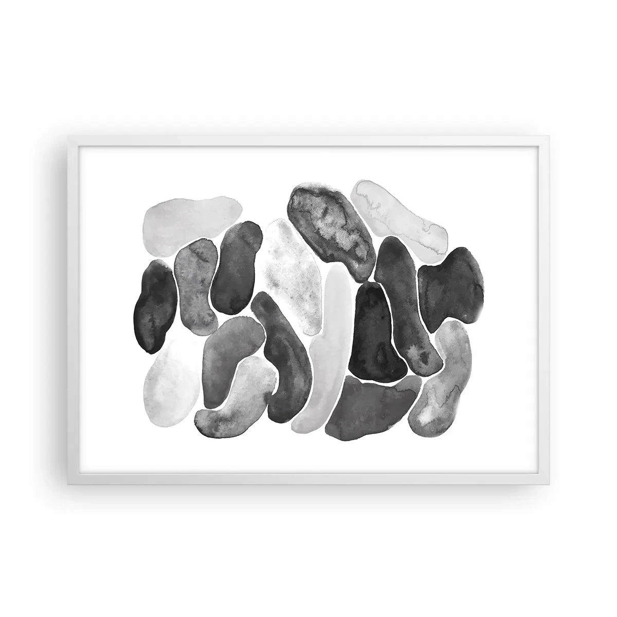 Affiche dans un cadre blanc - Poster - Abstraction rocheuse - 70x50 cm