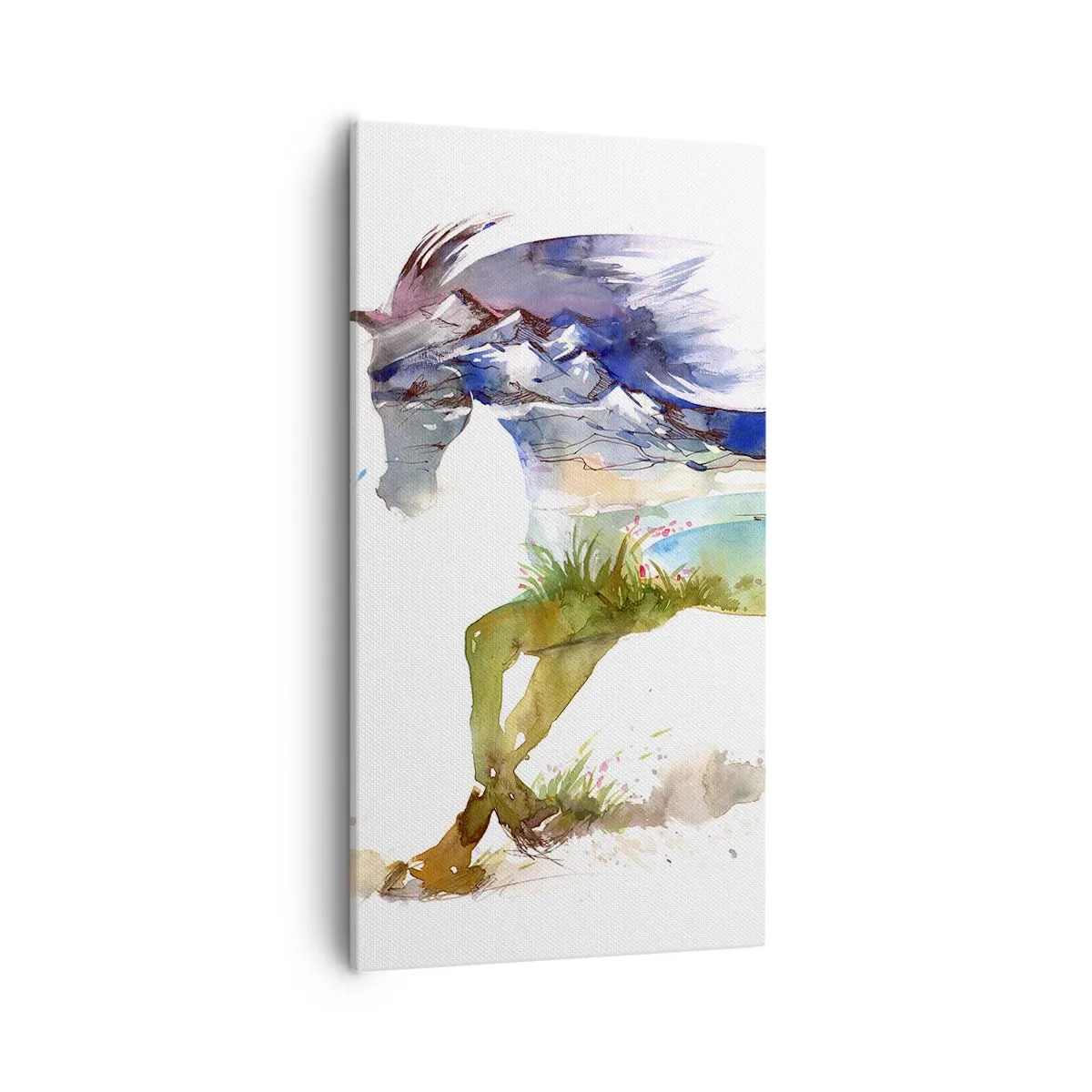 Impression sur toile - Image sur toile - De la prairie directement au ciel - 55x100 cm