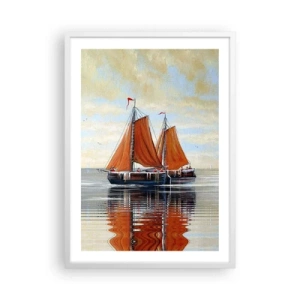 Affiche dans un cadre blanc - Poster - He, navigue, marin - 50x70 cm