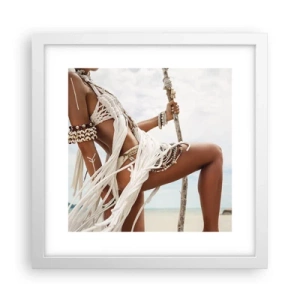 Affiche dans un cadre blanc - Poster - Prêtresse du soleil - 30x30 cm