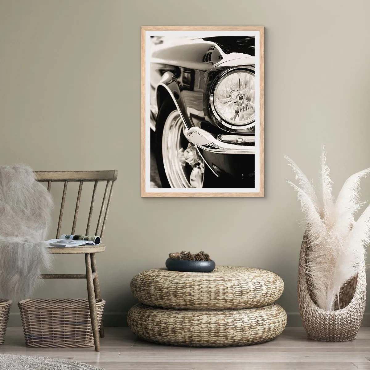 Affiche dans un chêne clair - Poster - Brillance permanente - 40x50 cm