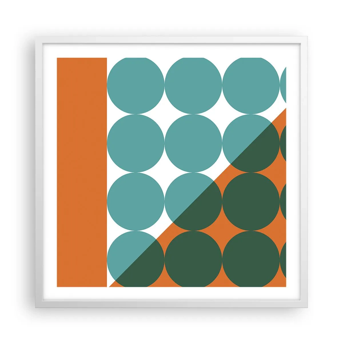 Affiche dans un cadre blanc - Poster - En haut et en diagonale - 60x60 cm