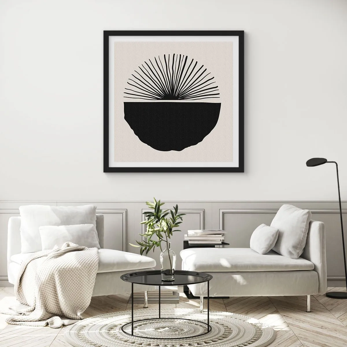 Affiche dans un cadre noir - Poster - Une gamme de possibilités - 30x30 cm