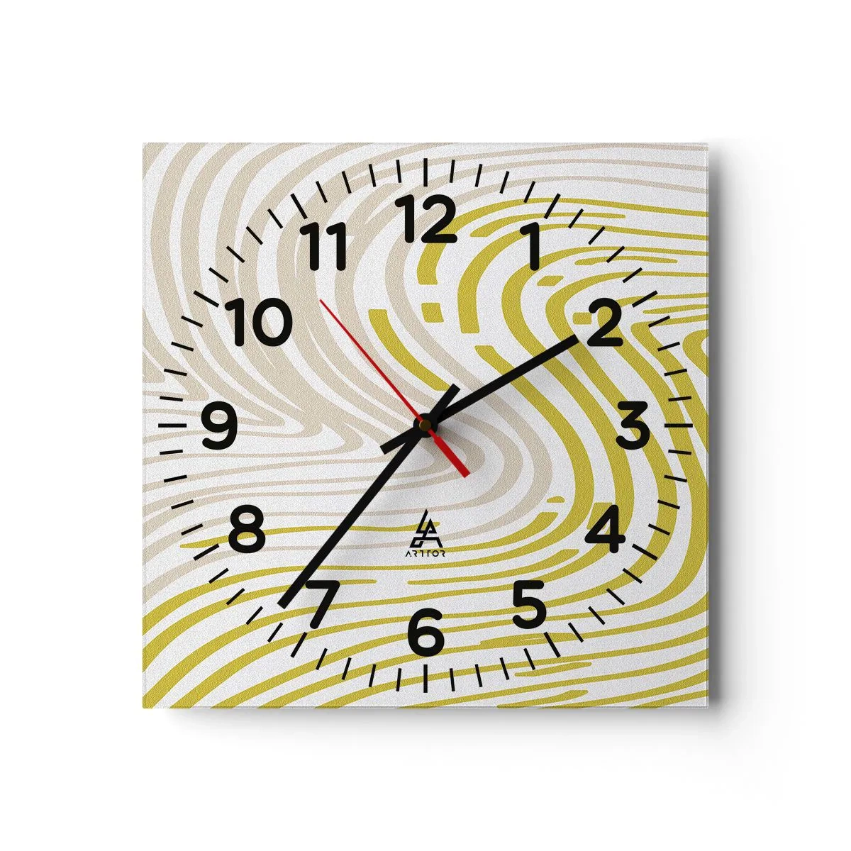Horloge murale - Pendule murale - Une composition au léger virage - 30x30 cm
