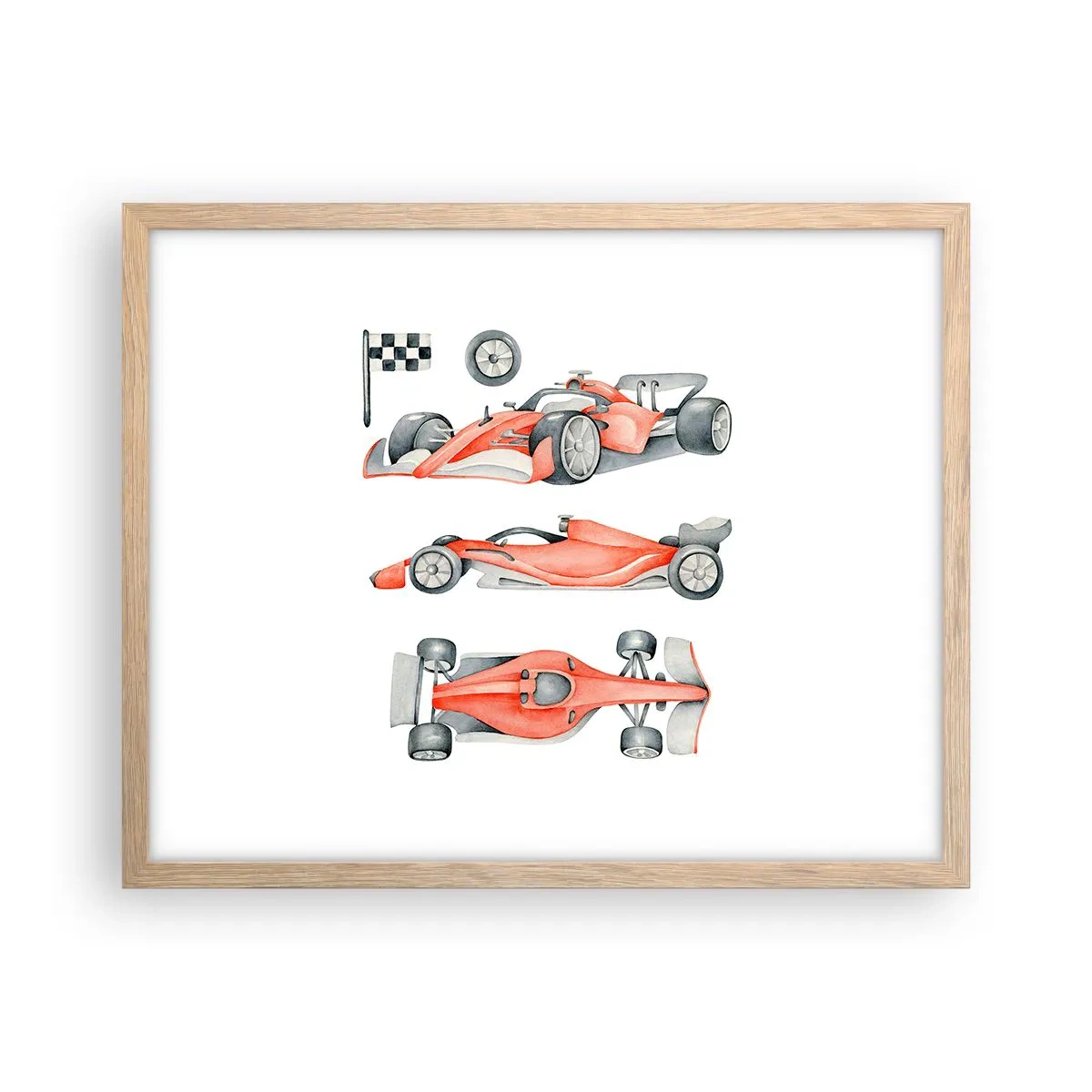 Affiche dans un chêne clair - Poster - poursuis ton rêve - 50x40 cm