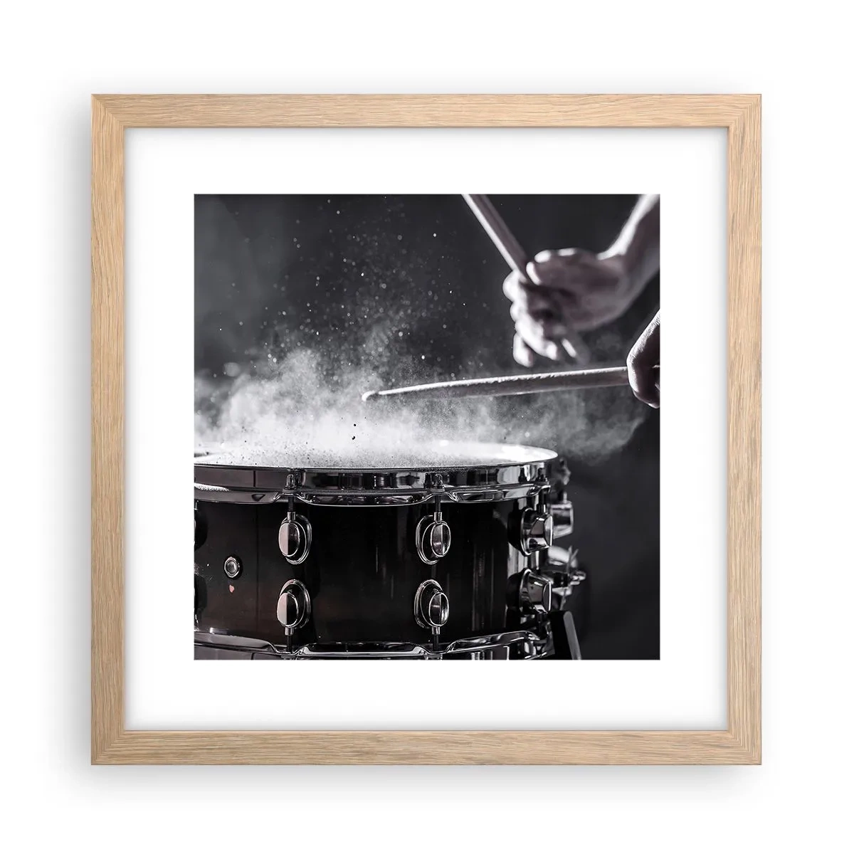 Affiche dans un chêne clair - Poster - Tempo de la musique - 30x30 cm