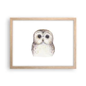 Affiche dans un chêne clair - Poster - Regarde-moi dans les yeux - 40x30 cm