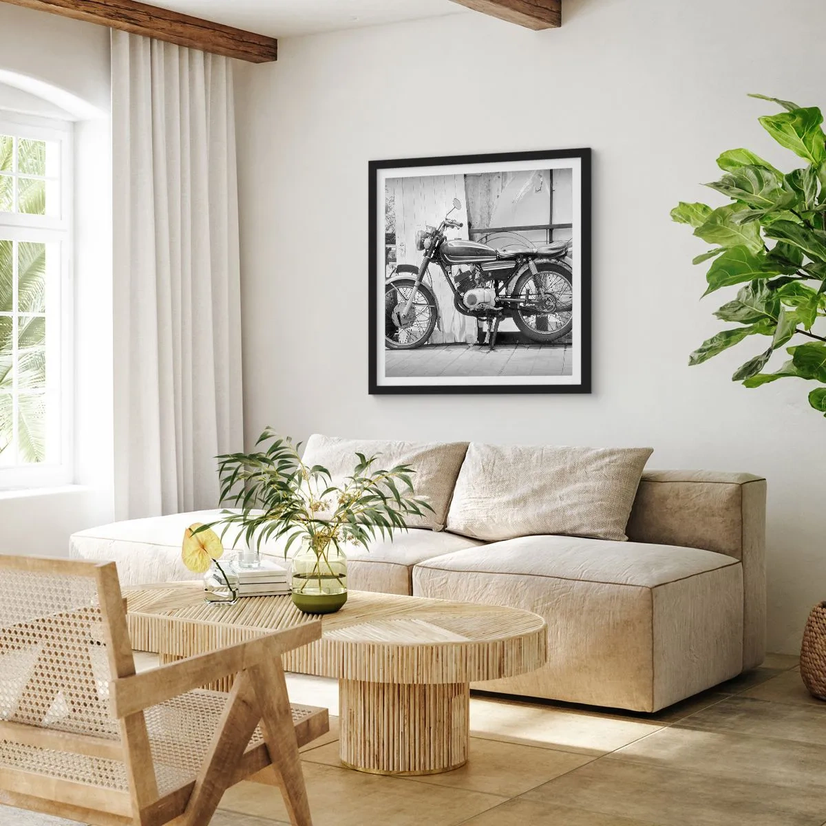 Affiche dans un cadre noir - Poster - Classique au dessus de tout - 50x50 cm