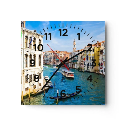 Horloge murale - Pendule murale - Trafic de rue unique au monde - 40x40 cm