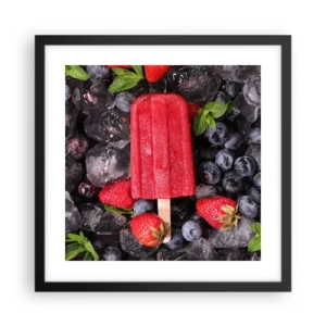 Affiche dans un cadre noir - Poster - Le goût d’un été chaud - 40x40 cm