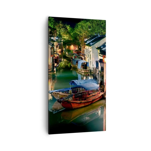 Impression sur toile - Image sur toile - Soirée dans une rue chinoise - 55x100 cm