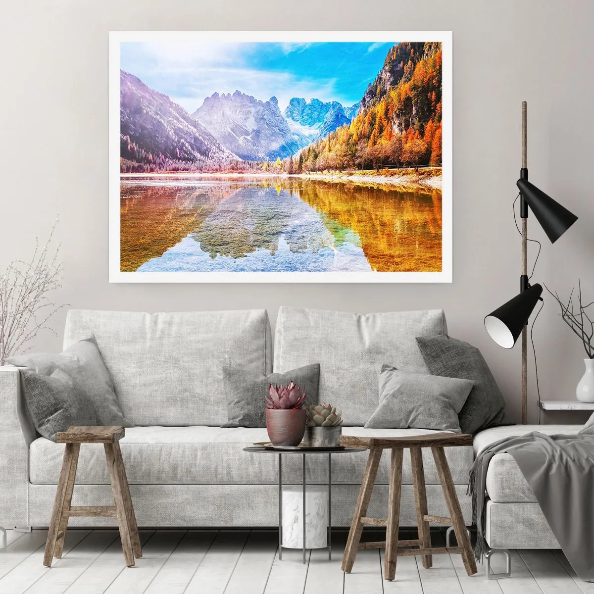 Affiche - Poster - C'est déjà le printemps à la montagne - 40x30 cm