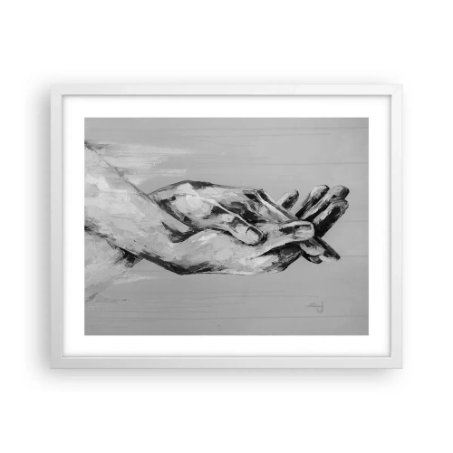 Affiche dans un cadre blanc - Poster - Début... - 50x40 cm