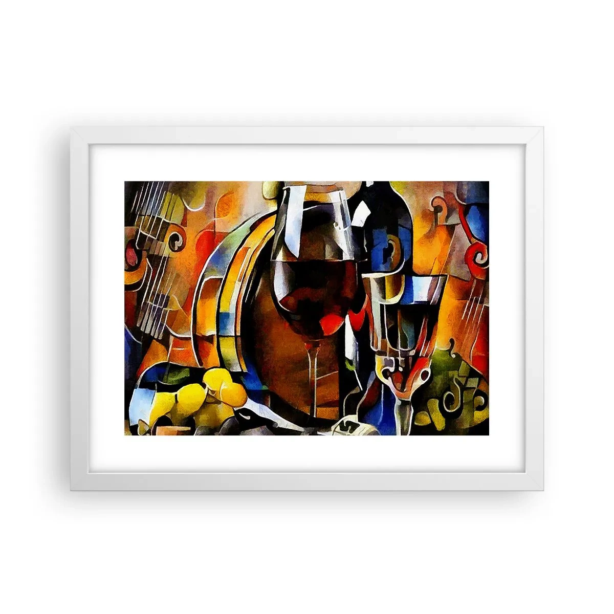 Affiche dans un cadre blanc - Poster - Et le monde prend des couleurs - 40x30 cm