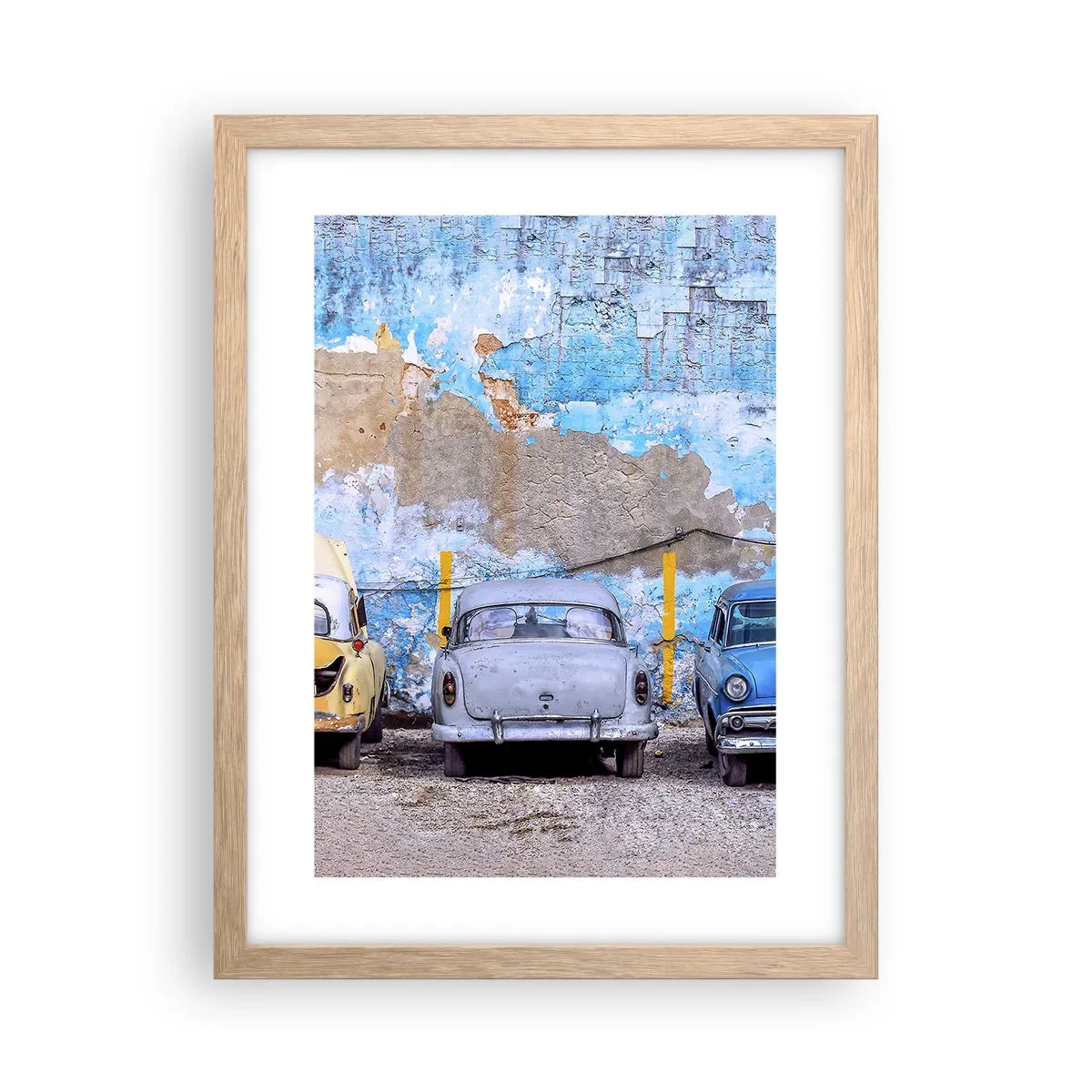 Affiche dans un chêne clair - Poster - Rencontre de vétérans - 30x40 cm