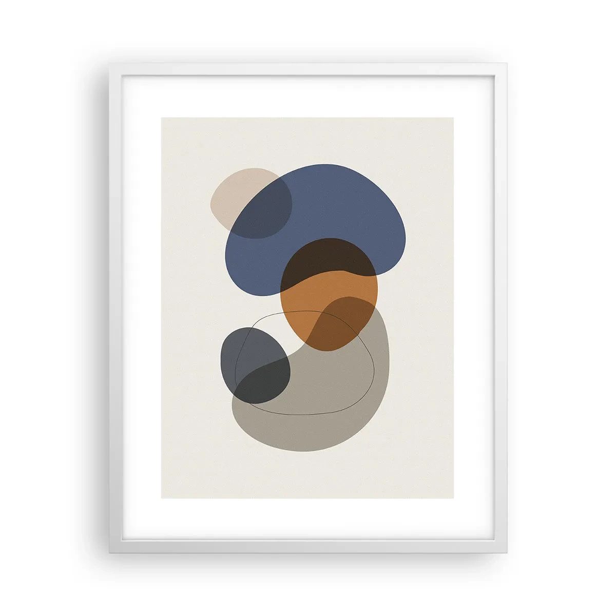 Affiche dans un cadre blanc - Poster - Gouttes de couleur - 40x50 cm