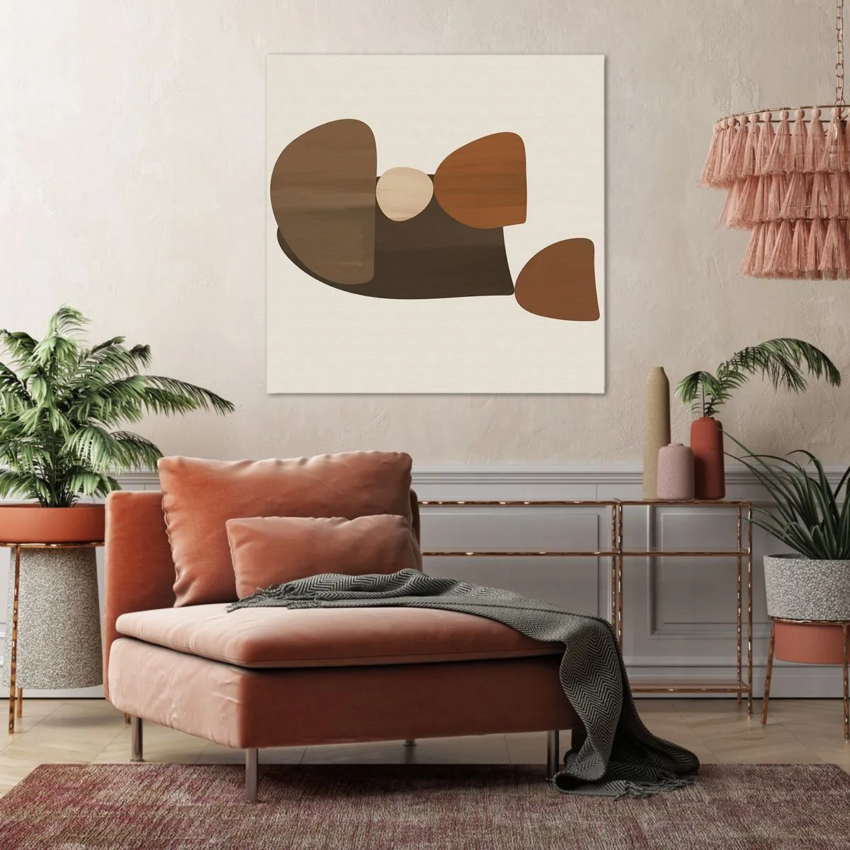 Impression sur toile - Image sur toile - Composition de marrons - 70x70 cm