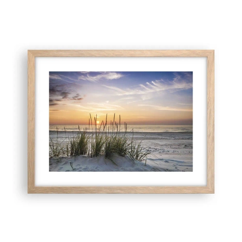 Affiche dans un chêne clair - Poster - Regarde, pense, ressent - 40x30 cm