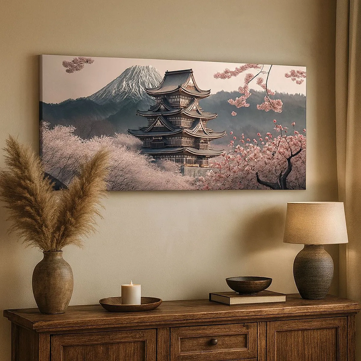 Impression sur toile - Image sur toile - Le pays des cerisiers en fleurs - 100x40 cm